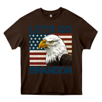 Chocolate Brown american bald eagle let's go brandon Heavy Core Tee - Jasminsmagicworld
