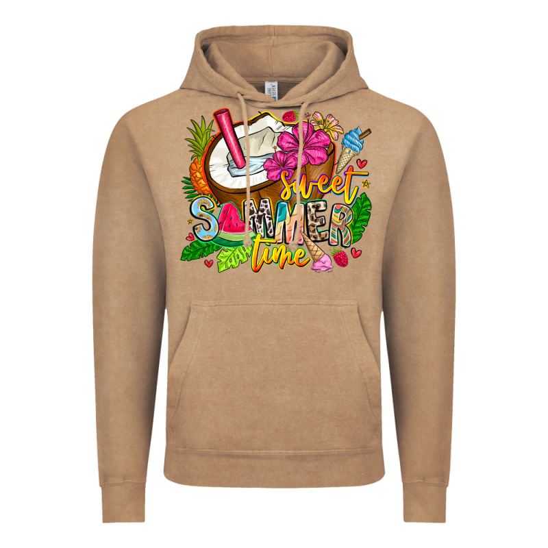 Summer Time Vintage Hoodie by CowhideDigitalArt | Teevron