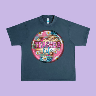 Teacher Life Earrings Urban Heavy Tee Designed By Bundleandbundleshop