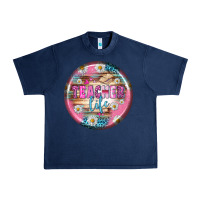 Navy teacher life earrings Urban Heavy Tee - BundleAndBundleShop