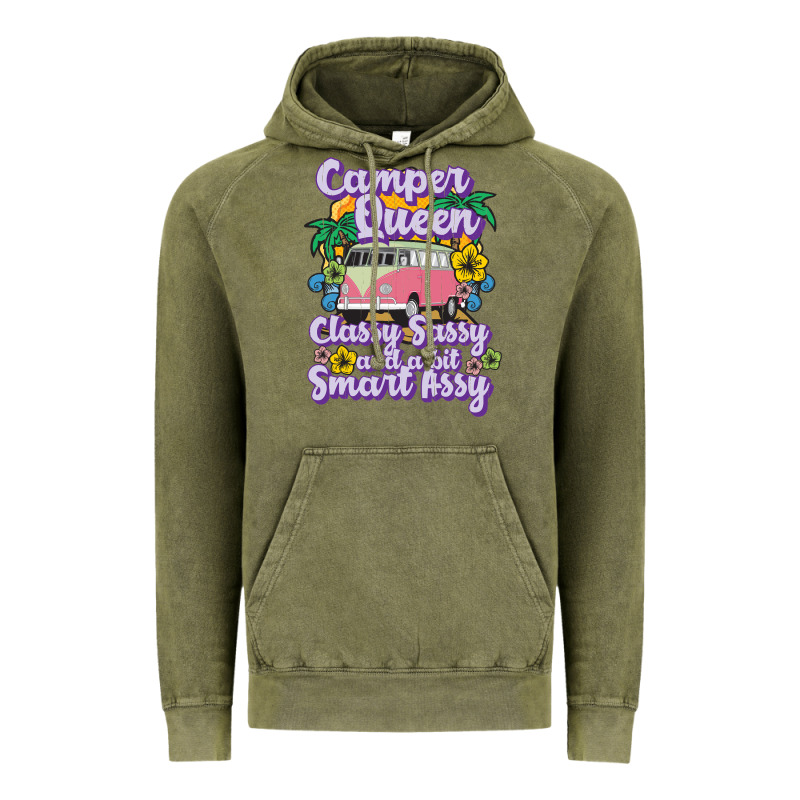Camp Camping Camper Queen Classy Sassy And A Bit Smart Assycamper Camp Vintage Hoodie by linhVisuals | Teevron