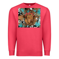 Cardinal western roses cow Premium Sweatshirt - RanaPortraitStore
