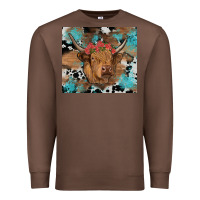 Chestnut western roses cow Premium Sweatshirt - RanaPortraitStore