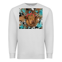 Dove Grey western roses cow Premium Sweatshirt - RanaPortraitStore