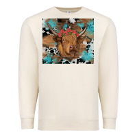 Sandshell western roses cow Premium Sweatshirt - RanaPortraitStore
