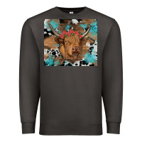 Smoke western roses cow Premium Sweatshirt - RanaPortraitStore