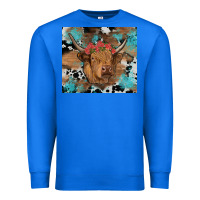 True Royal western roses cow Premium Sweatshirt - RanaPortraitStore