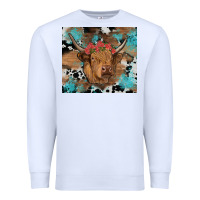 White western roses cow Premium Sweatshirt - RanaPortraitStore
