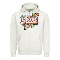 Oatmeal Heather first grade Zipper Hoodie - JahusDesignShop