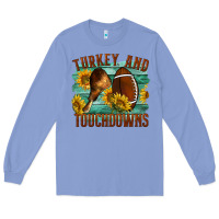 Colony Blue Turkey And Touchdowns Long Sleeve Tee - LillyAllenDesigns
