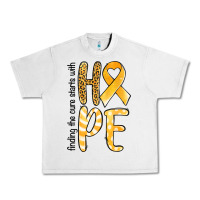 Lunar Rock finding the cure starts with hope childhood cancer awareness Urban Heavy Tee - Jasminsmagicworld