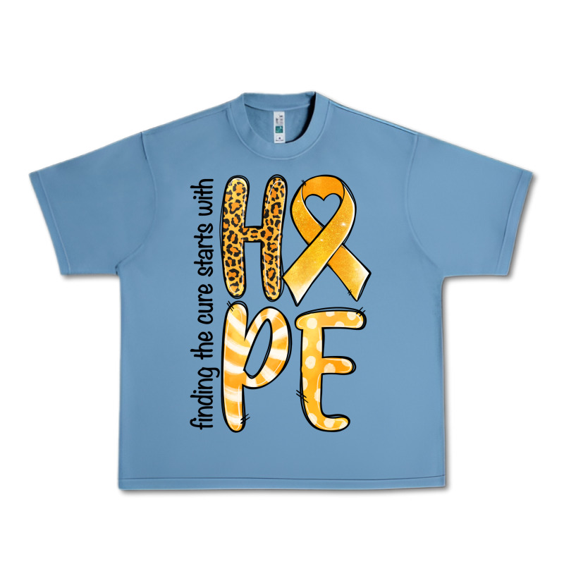 Finding The Cure Starts With Hope Childhood Cancer Awareness Urban Heavy Tee by Jasminsmagicworld | Teevron