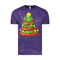 Cloud Purple green chocolate christmas cookie cake Vintage Tee - FaDigitalArtStudio