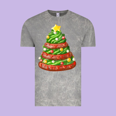 Green Chocolate Christmas Cookie Cake Vintage Tee Designed By Fadigitalartstudio