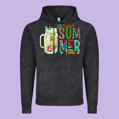 Sweet Summer Time Vintage Hoodie Designed By Cowhidedigitalart