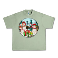 Oil Green Christmas snowman Urban Heavy Tee - FaDigitalArtStudio