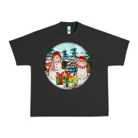 Pigment Black Christmas snowman Urban Heavy Tee - FaDigitalArtStudio