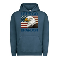 Pigment Midnight Navy american bald eagle let's go brandon Urban Hoodie - Jasminsmagicworld