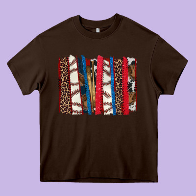 Baseball Brushstroke Heavy Core Tee Designed By Howdyjamesfarm