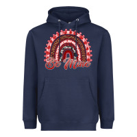 Navy be mine valentines day rainbow Heavyweight Hoodie - RanaPortraitStore