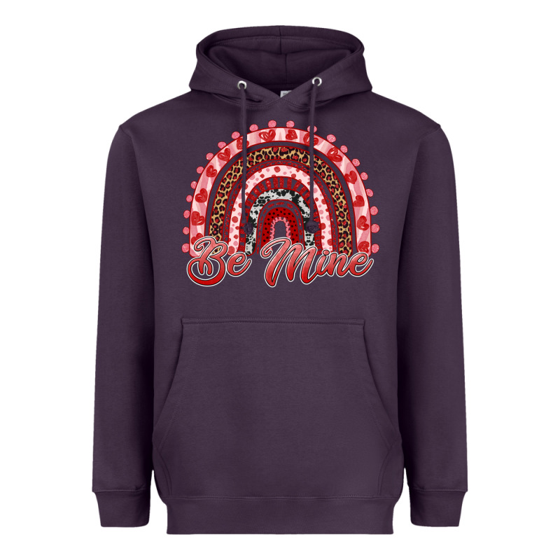 Be Mine Valentines Day Rainbow Heavyweight Hoodie by RanaPortraitStore | Teevron