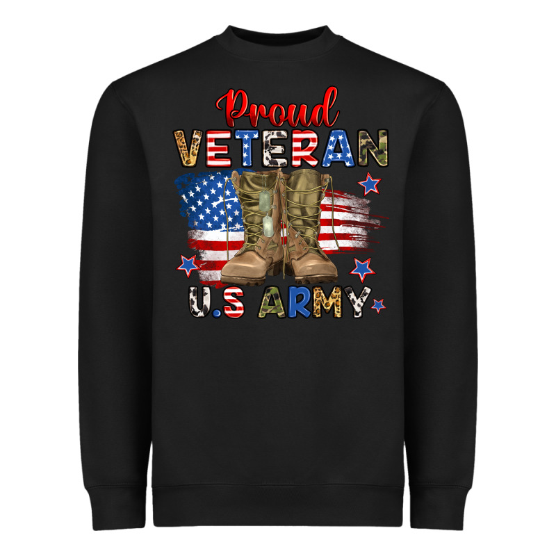Proud Veteran U.s Army Heavyweight Sweatshirt by RanaPortraitStore | Teevron