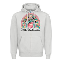 Dove Grey hello kindergarten Zipper Hoodie - JahusDesignShop