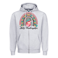 Heather Grey hello kindergarten Zipper Hoodie - JahusDesignShop