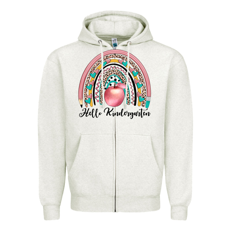 Hello Kindergarten Zipper Hoodie by JahusDesignShop | Teevron