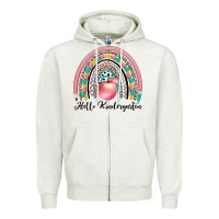 Oatmeal Heather hello kindergarten Zipper Hoodie - JahusDesignShop
