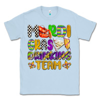 Dusty Blue mardi gras drinking team with glasses olivia Classic Tee - OliviaCreatesArt