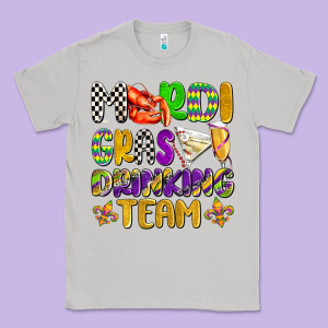 Mardi Gras Drinking Team With Glasses Olivia Classic Tee Designed By Oliviacreatesart