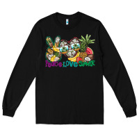 Black Peace Love Summer Long Sleeve Tee - CowhideDigitalArt