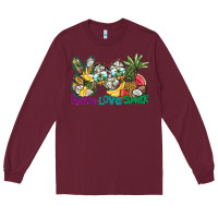 Burgundy Peace Love Summer Long Sleeve Tee - CowhideDigitalArt