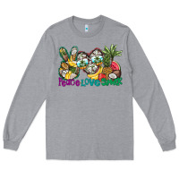 Heather Grey Peace Love Summer Long Sleeve Tee - CowhideDigitalArt