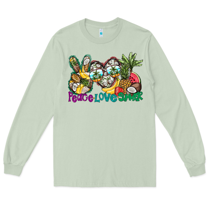 Peace Love Summer Long Sleeve Tee by CowhideDigitalArt | Teevron