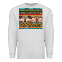 Dove Grey western serape pigs Premium Sweatshirt - RanaPortraitStore