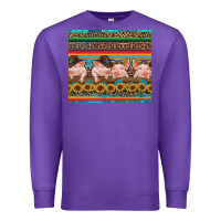 Purple western serape pigs Premium Sweatshirt - RanaPortraitStore