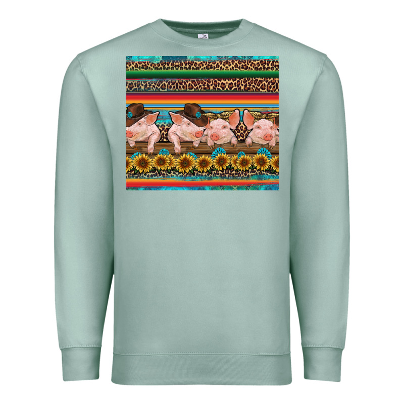 Western Serape Pigs Premium Sweatshirt by RanaPortraitStore | Teevron
