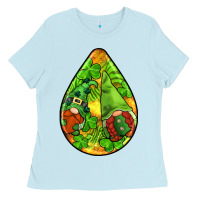 Baby Blue st.patrick's teardrop earrings Ladies Tee - FaDigitalArtStudio