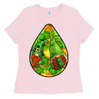 Bubblegum Pink st.patrick's teardrop earrings Ladies Tee - FaDigitalArtStudio