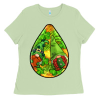 Matcha st.patrick's teardrop earrings Ladies Tee - FaDigitalArtStudio