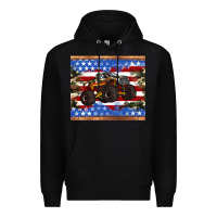 Black monster truck american flag tumbler Premium Hoodie - Artiststas