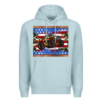 Blue Mist monster truck american flag tumbler Premium Hoodie - Artiststas