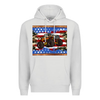Dove Grey monster truck american flag tumbler Premium Hoodie - Artiststas