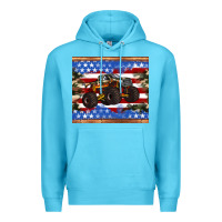 Ocean Blue monster truck american flag tumbler Premium Hoodie - Artiststas