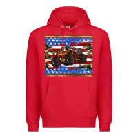 Red monster truck american flag tumbler Premium Hoodie - Artiststas