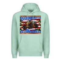Seafoam monster truck american flag tumbler Premium Hoodie - Artiststas