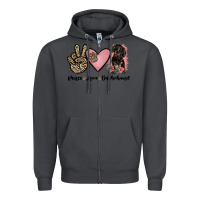 Smoke peace love dachshund Zipper Hoodie - JahusDesignShop