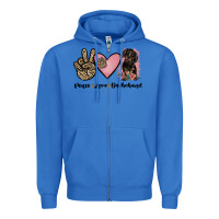 True Royal peace love dachshund Zipper Hoodie - JahusDesignShop